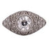 Art Deco Diamond Platinum Engagement Ring Filigree Old European Cut